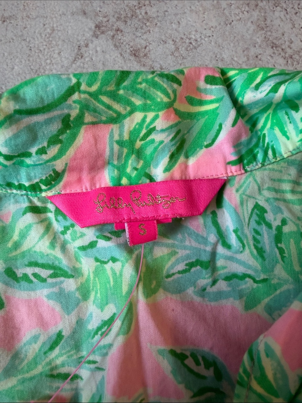 Lilly Pulitzer pink and green pajama set - Picture 2 of 3